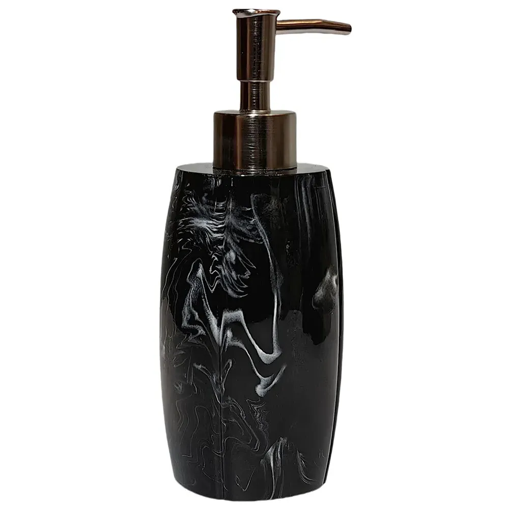 Carrara Marble Effect Soap Dispenser - Black