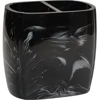Carrara Marble Toothbrush Holder - Black