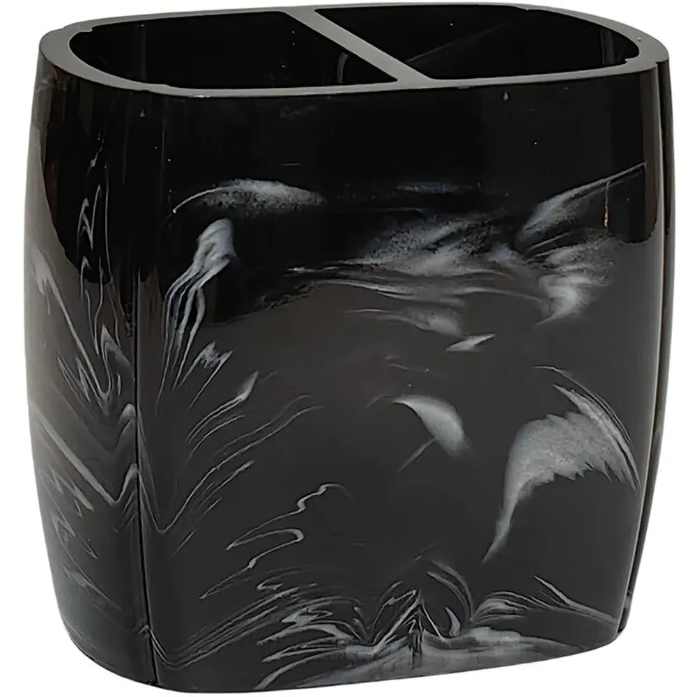 Carrara Marble Toothbrush Holder - Black image