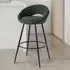 Casey Bar Stool - Green, Boucle