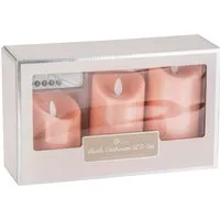 Cashmere Suede LED Candle 3 Pack - Blush