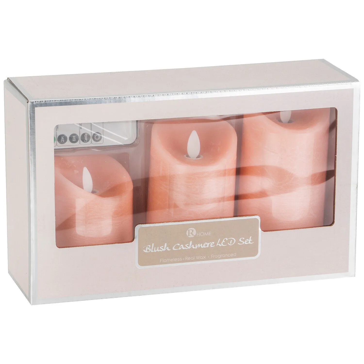 Cashmere Suede LED Candle 3 Pack - Blush image