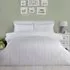 Cassie Crinkle Stripe Double Duvet Set - White