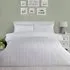 Cassie Crinkle Stripe King Size Duvet Set - White