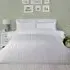Cassie Crinkle Stripe Single Duvet Set - White