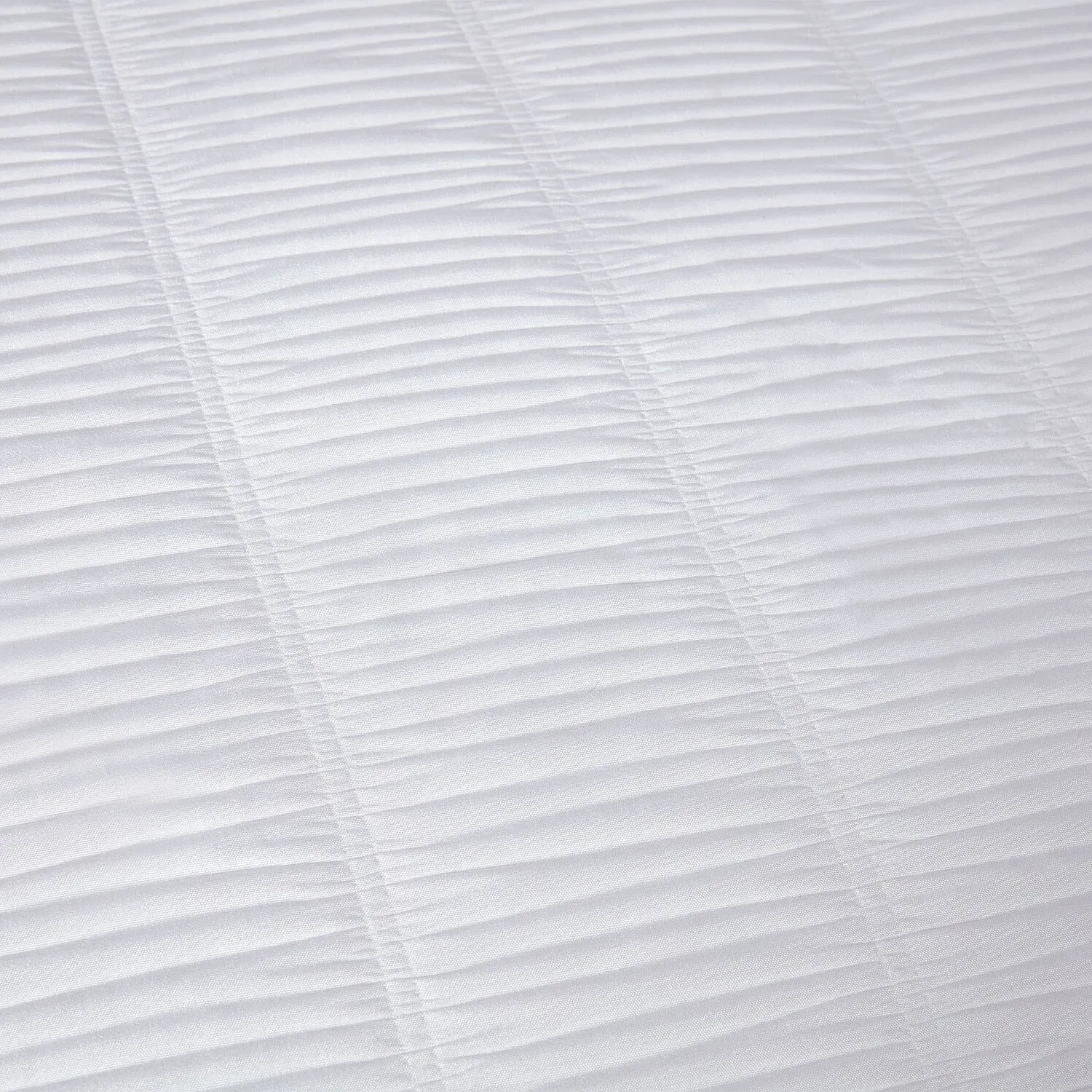 Cassie Crinkle Stripe Super King Duvet Set - Silver