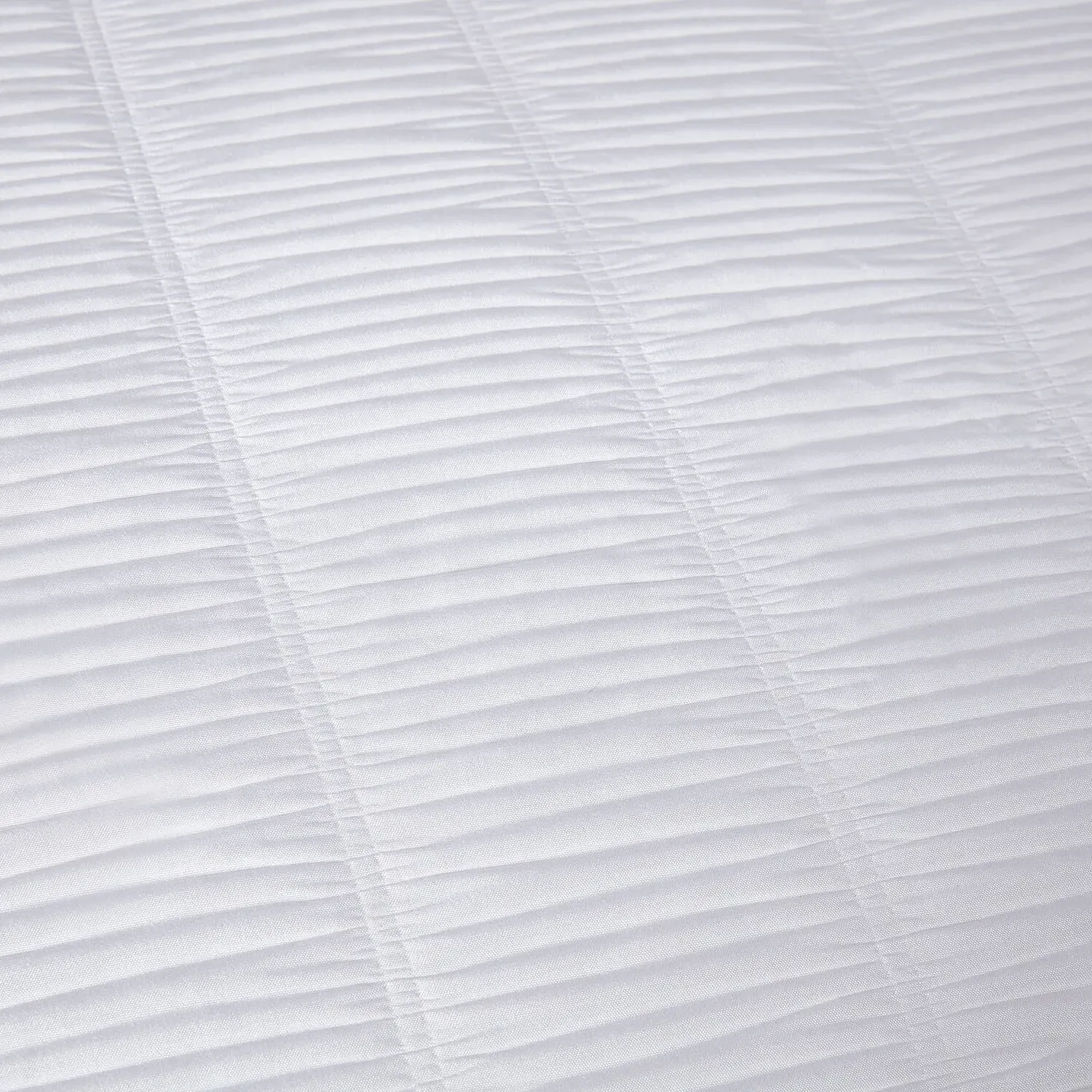 Cassie Crinkle Stripe Super King Duvet Set - White