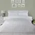 Cassie Crinkle Stripe Super King Duvet Set - White