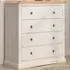 Castelli 4 Drawer Chest of Drawers with Chrome Knobs - White, Pine