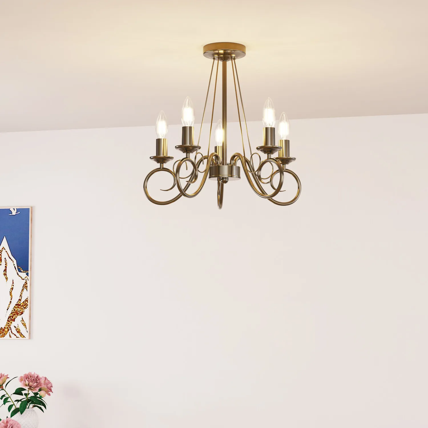 Ceiling Light - Antique Gold