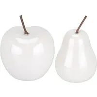 Ceramic Fruit Ornament - White