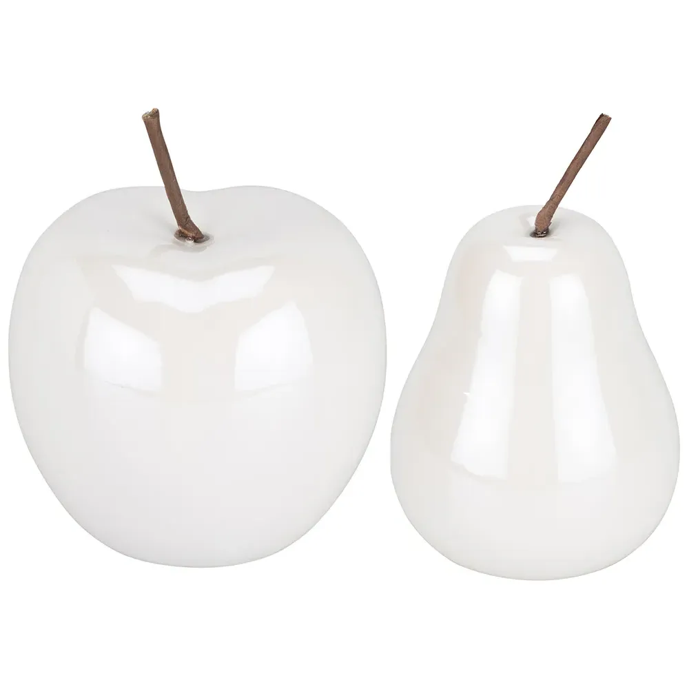 Ceramic Fruit Ornament - White image