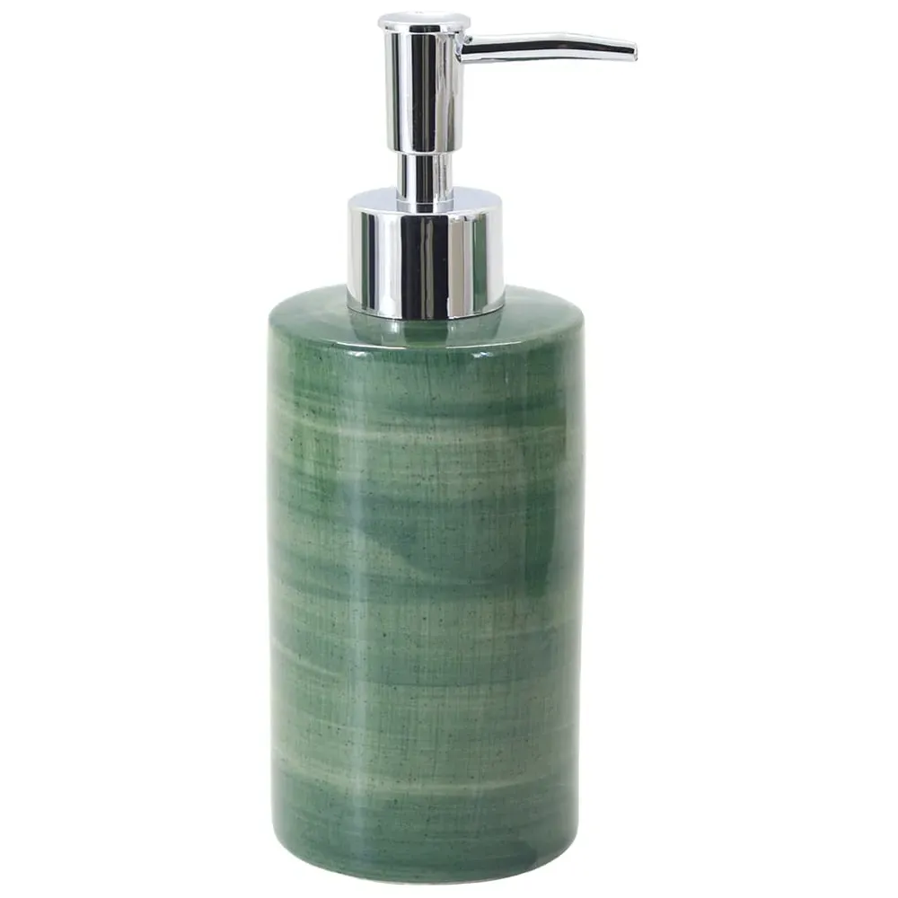 Ceramic Glaze Soap Dispenser - Green