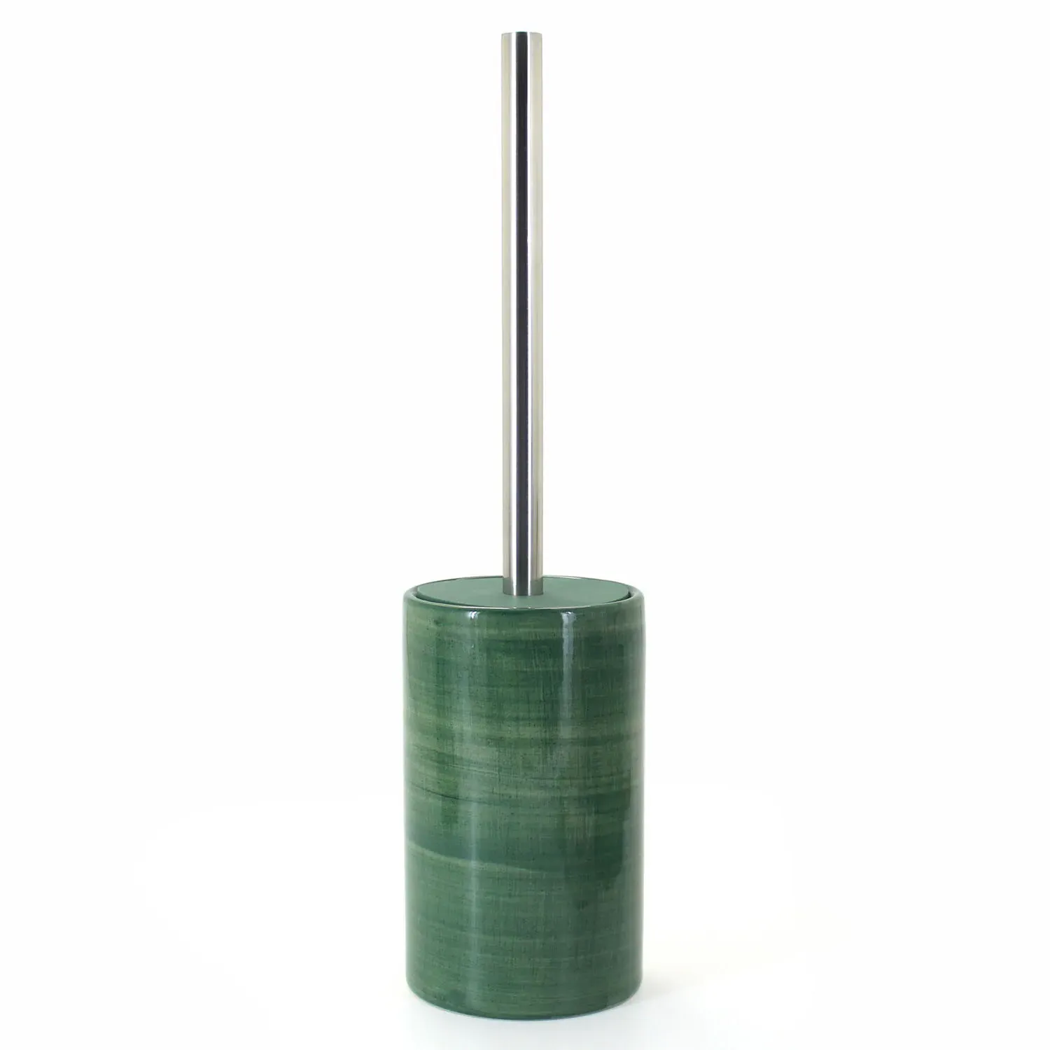 Ceramic Glaze Toilet Brush Holder - Green