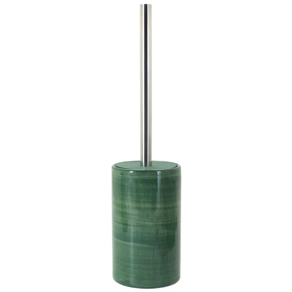 Ceramic Glaze Toilet Brush Holder - Green image