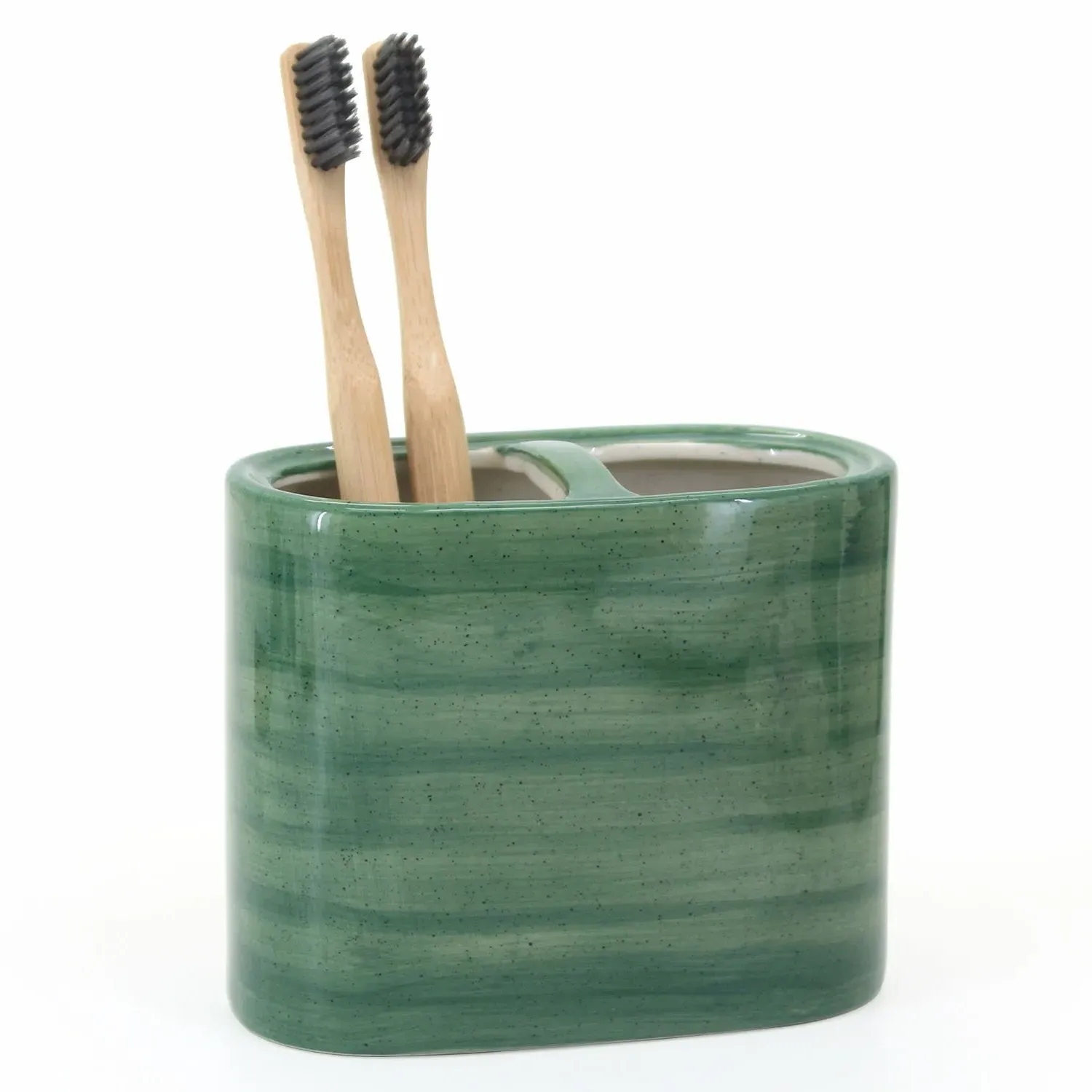 Ceramic Glaze Toothbrush Holder - Green image