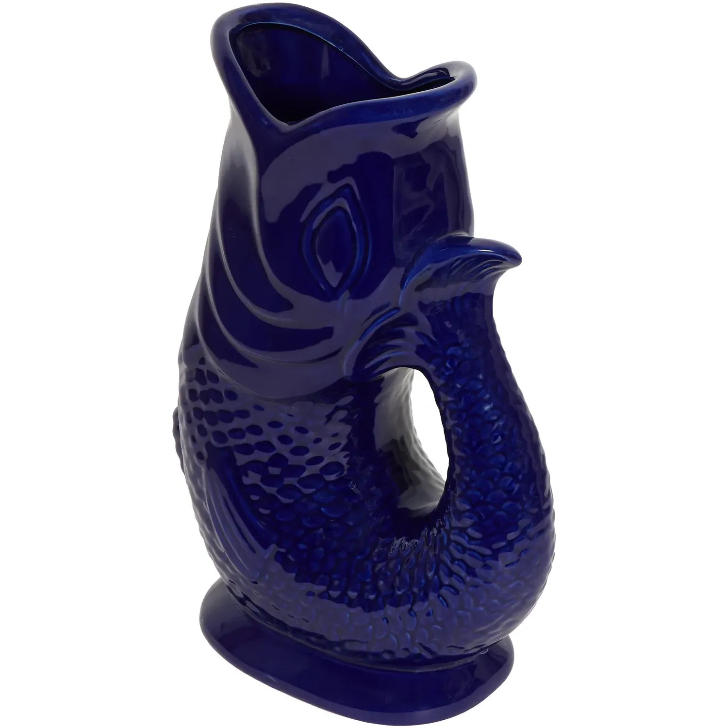 Ceramic Koi Fish Jug - Blue