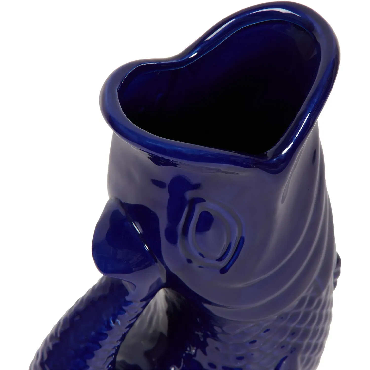 Ceramic Koi Fish Jug - Blue