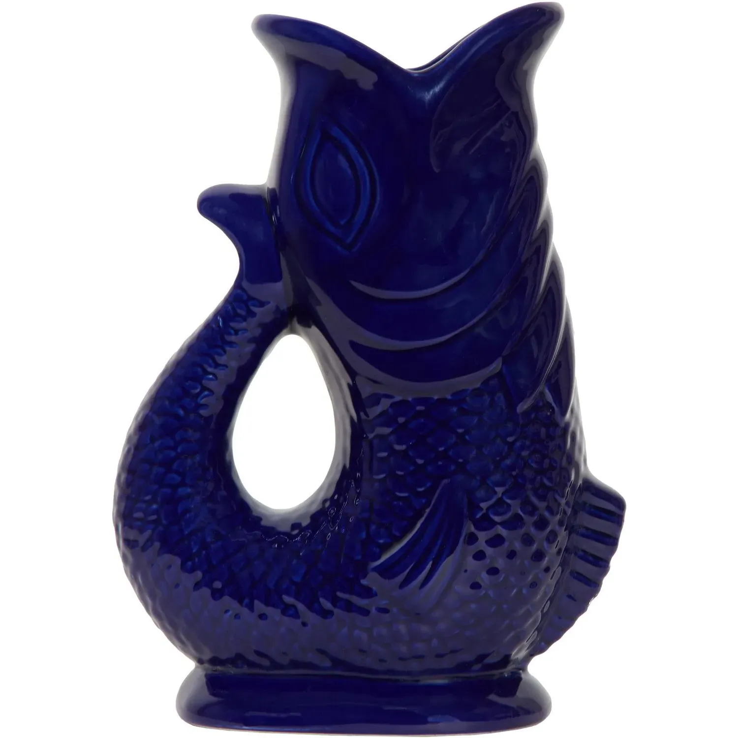 Ceramic Koi Fish Jug - Blue image