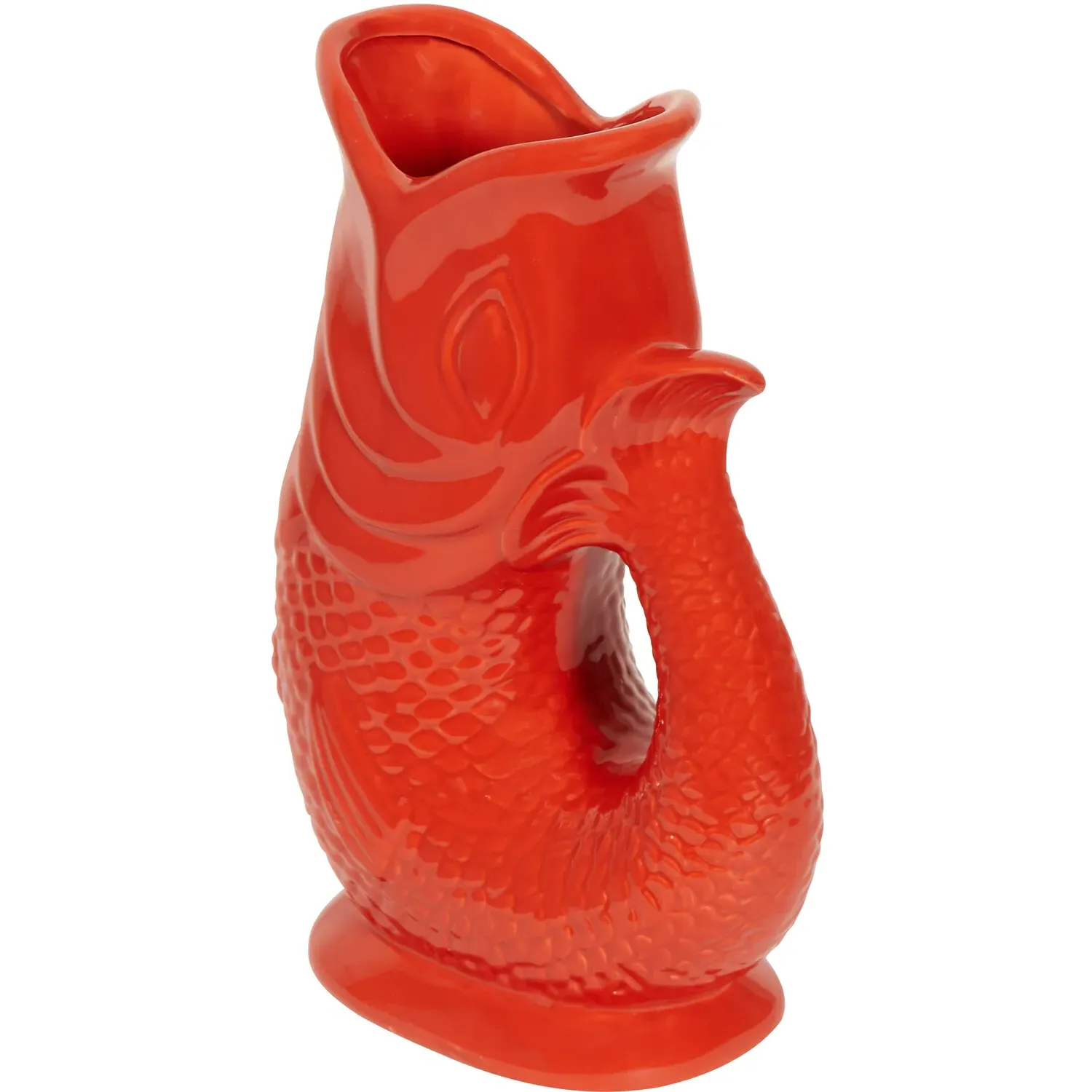 Ceramic Koi Fish Jug - Orange