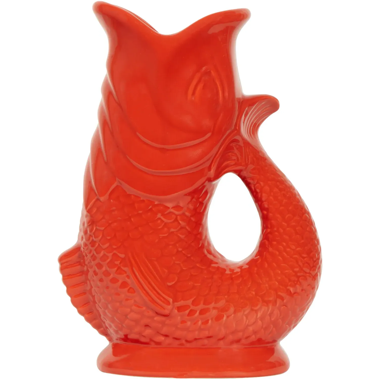 Ceramic Koi Fish Jug - Orange