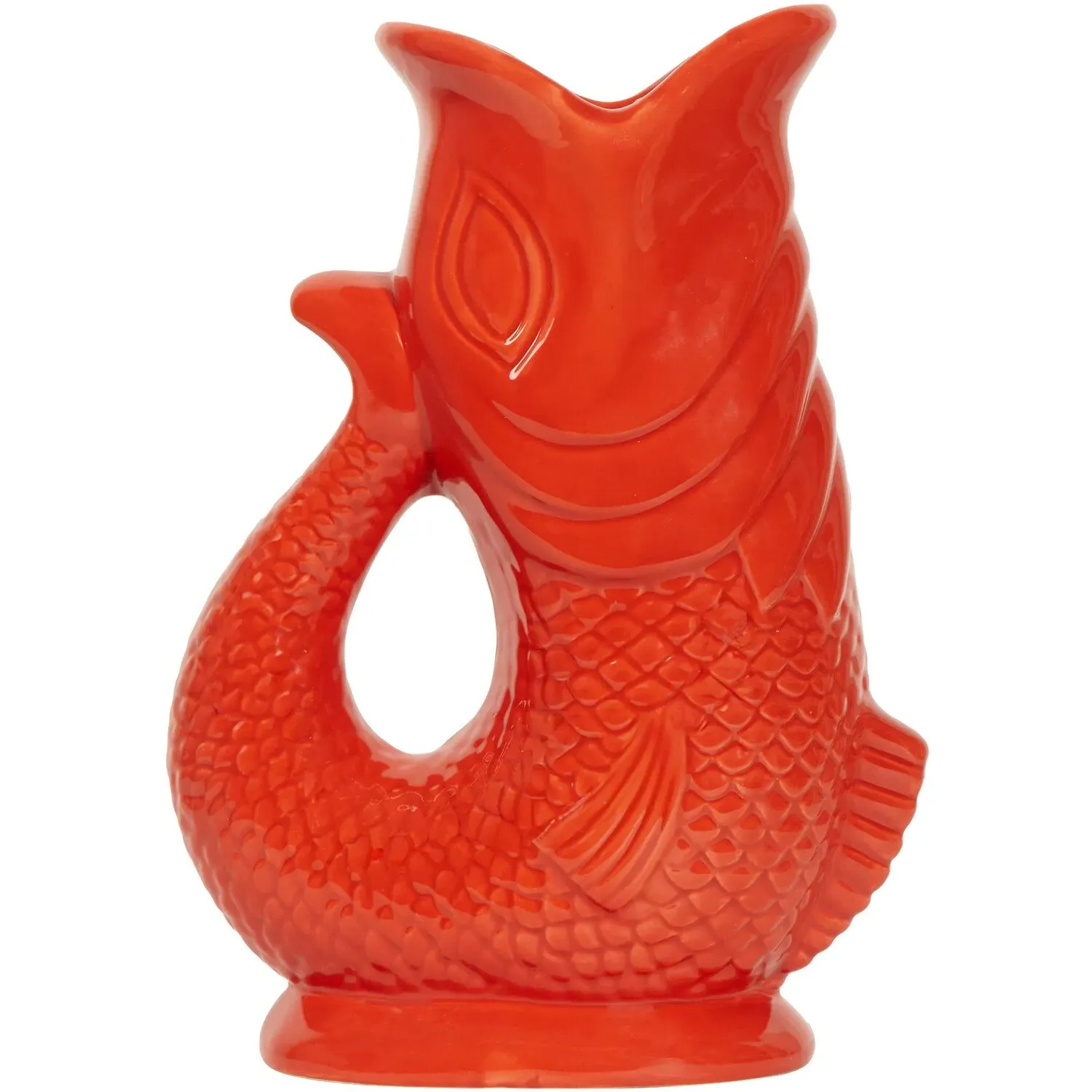Ceramic Koi Fish Jug - Orange