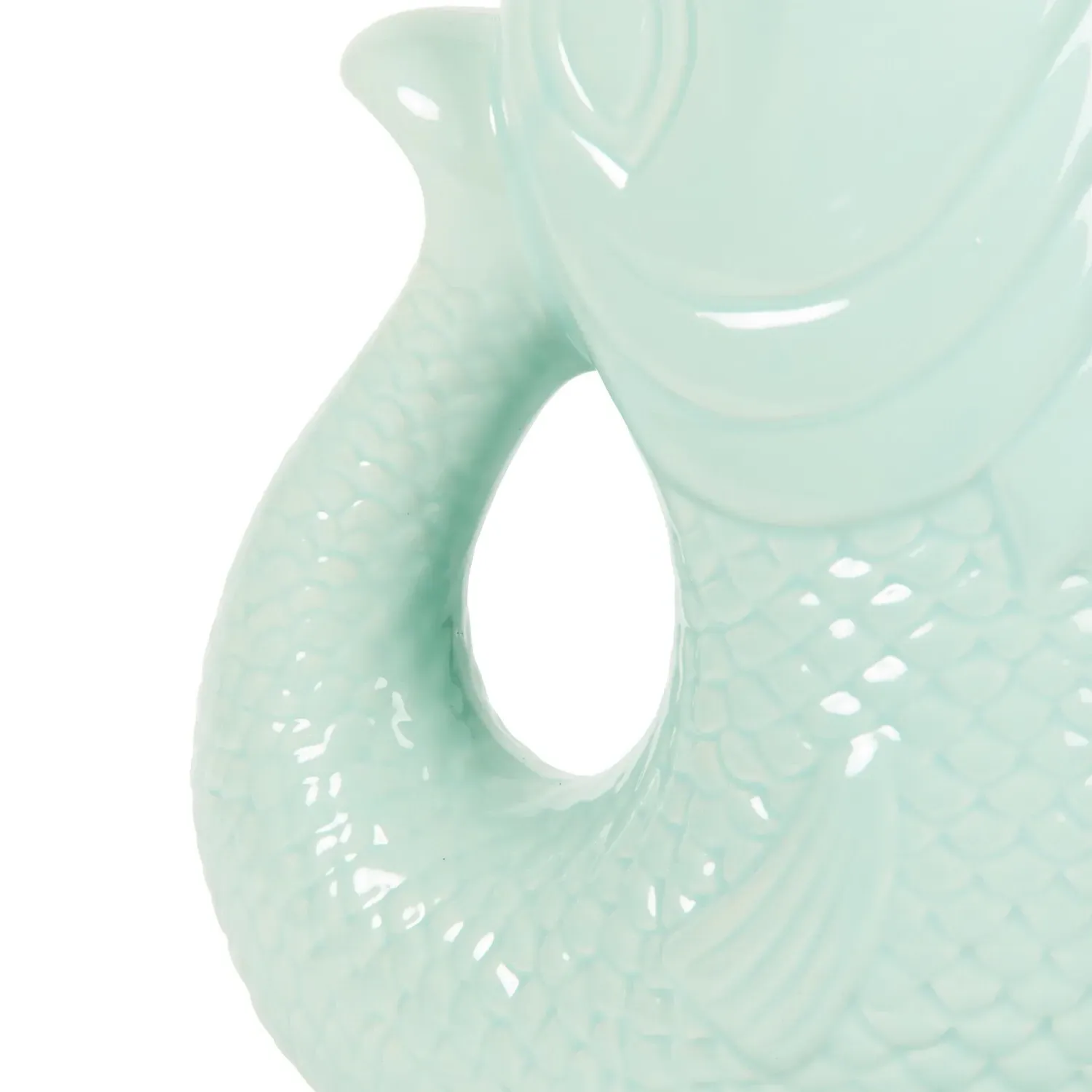 Ceramic Koi Fish Jug - Sage