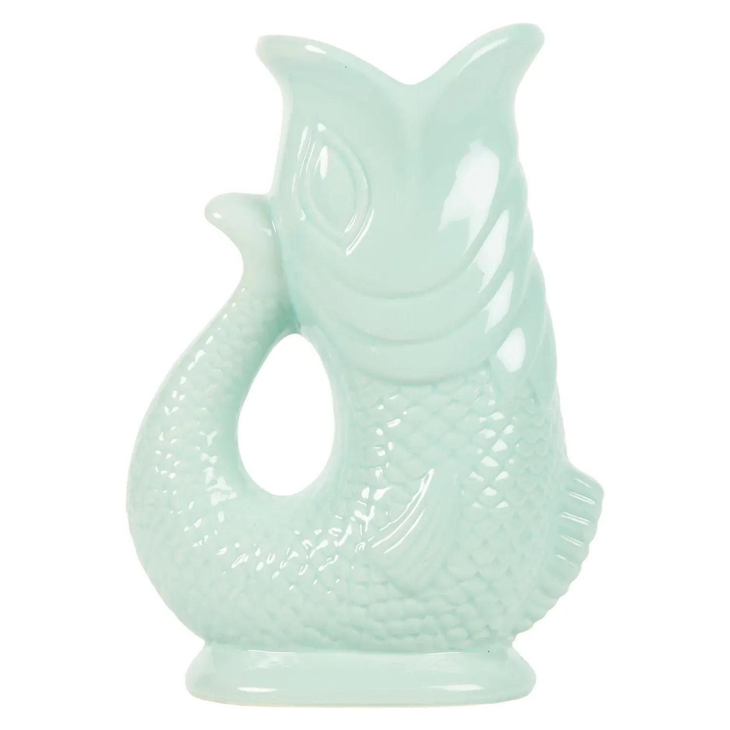 Ceramic Koi Fish Jug - Sage