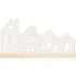 Ceramic Row of Houses Candle Holder - White