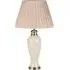 Ceramic Table Lamp with Pleated Shade - Ivory, Brass