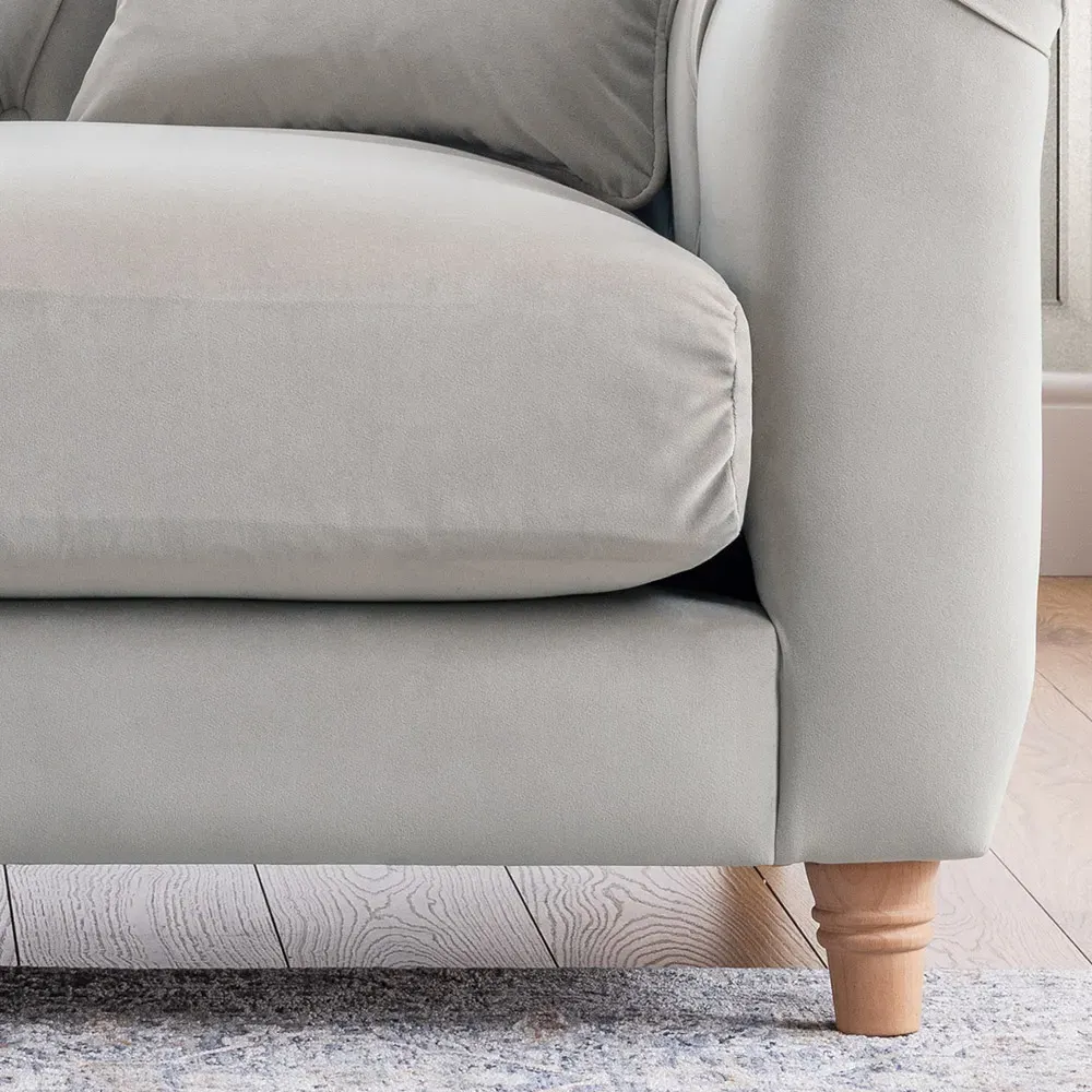 Chalk Velvet Armchair - Cream