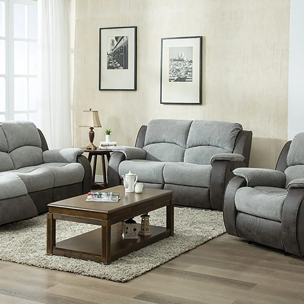 Charleston 2-Seater Recliner Sofa - Grey, Fabric