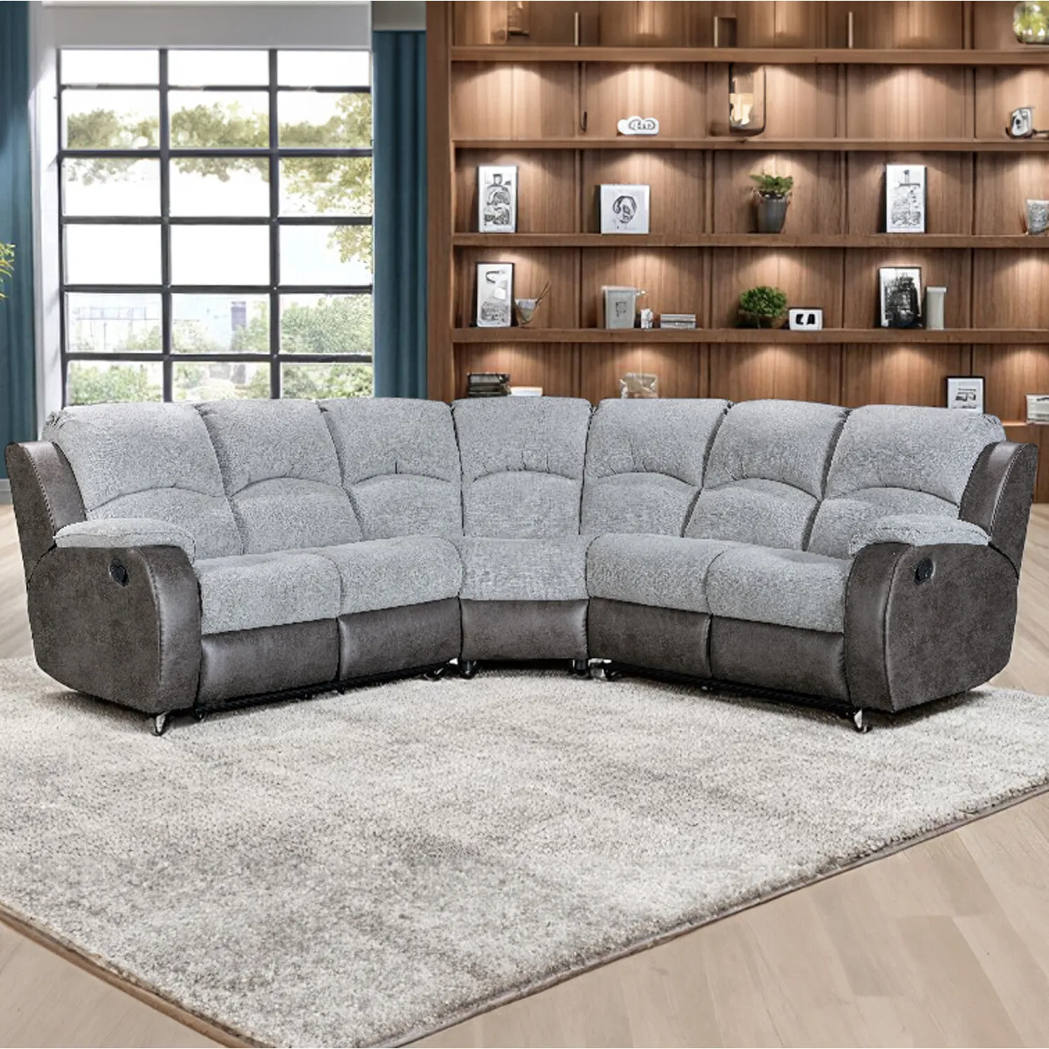 Charleston Corner 7-Seater Sofa - Grey