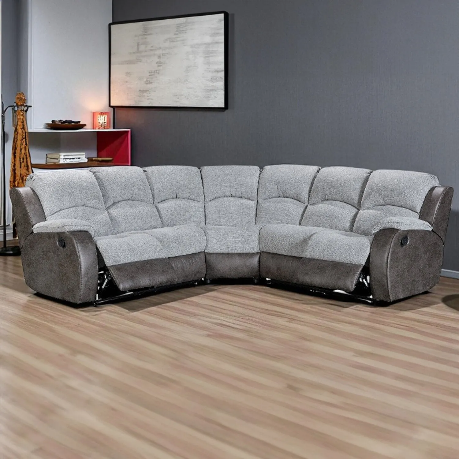 Charleston Corner 7-Seater Sofa - Grey