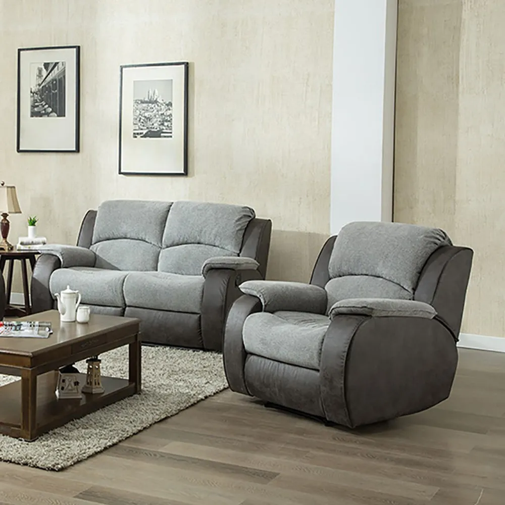 Charleston Recliner Chair - Grey, Fabric