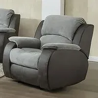 Charleston Recliner Chair - Grey, Fabric