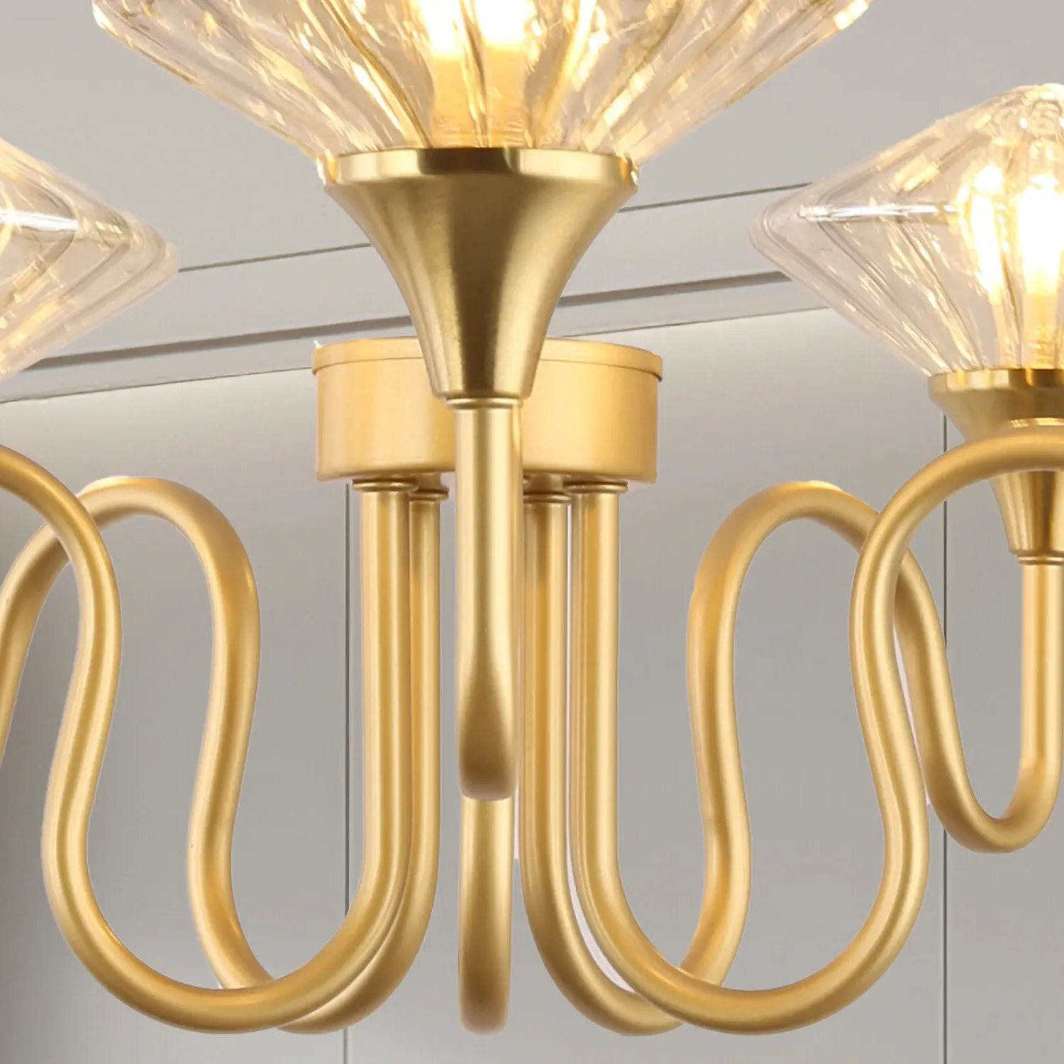 Charlotte 5 Arm Ceiling Light - Gold