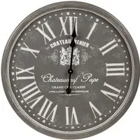 Chateau Renier Round Wall Clock - Grey