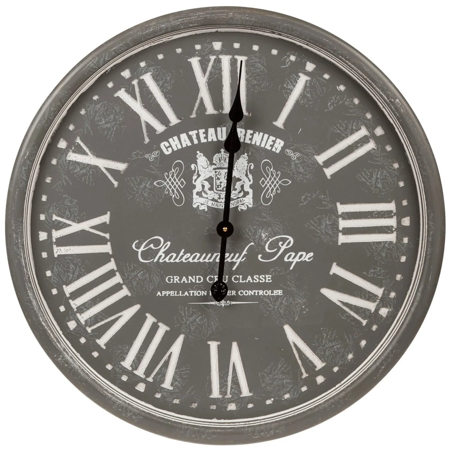Chateau Renier Round Wall Clock - Grey image