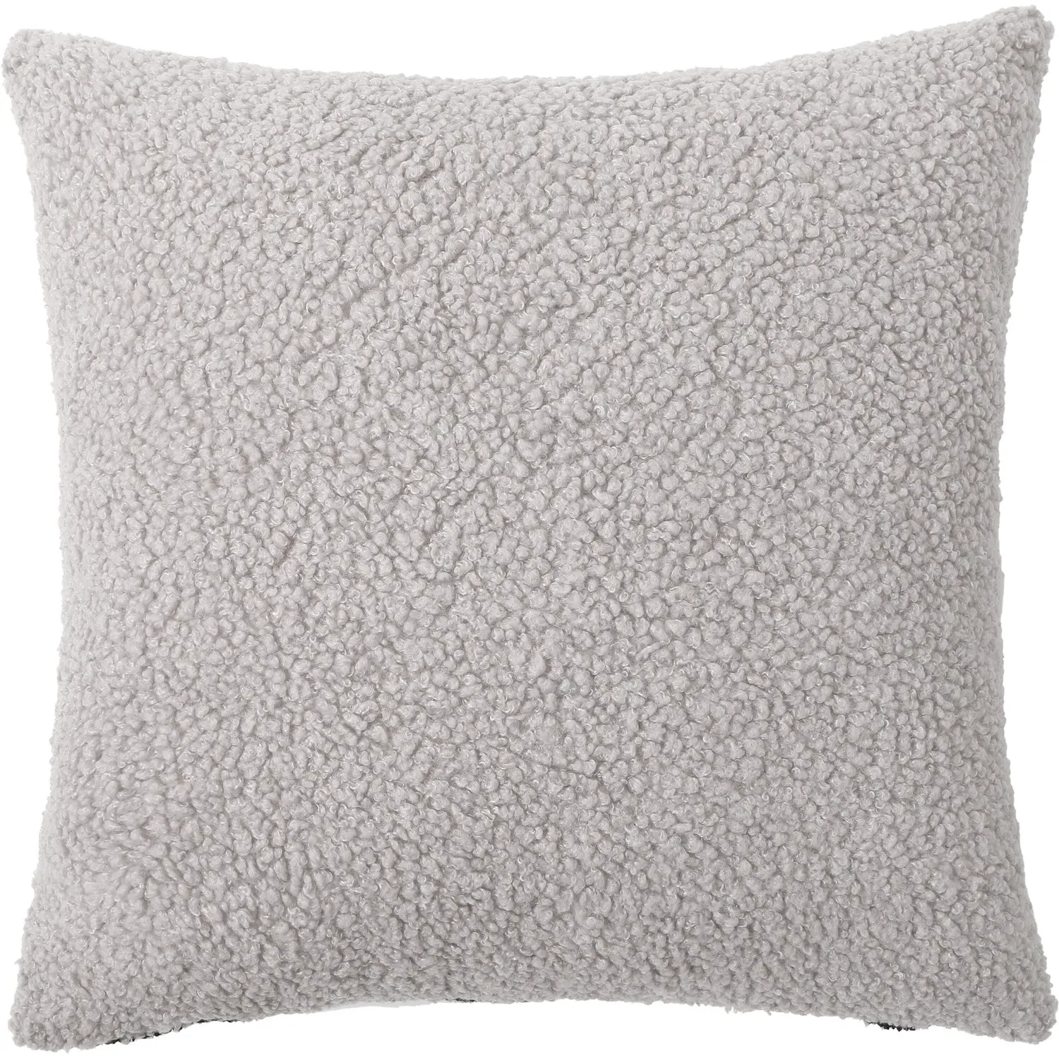 Checkerboard Square Cushion - Black and Grey