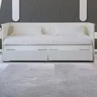 Chelsea 2 Drawer Day Bed with Trundle - White