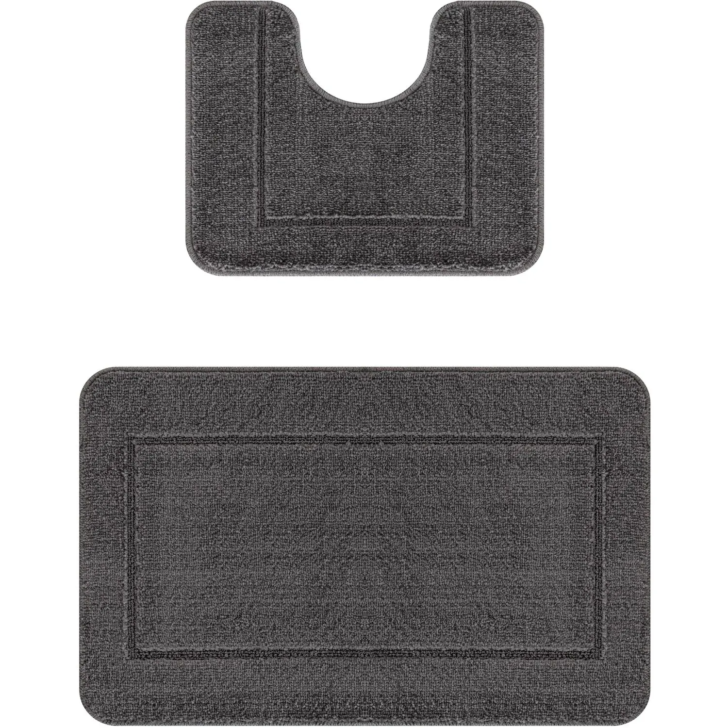 Chelsea 2 Piece Bath Mat Set - Dark Grey image