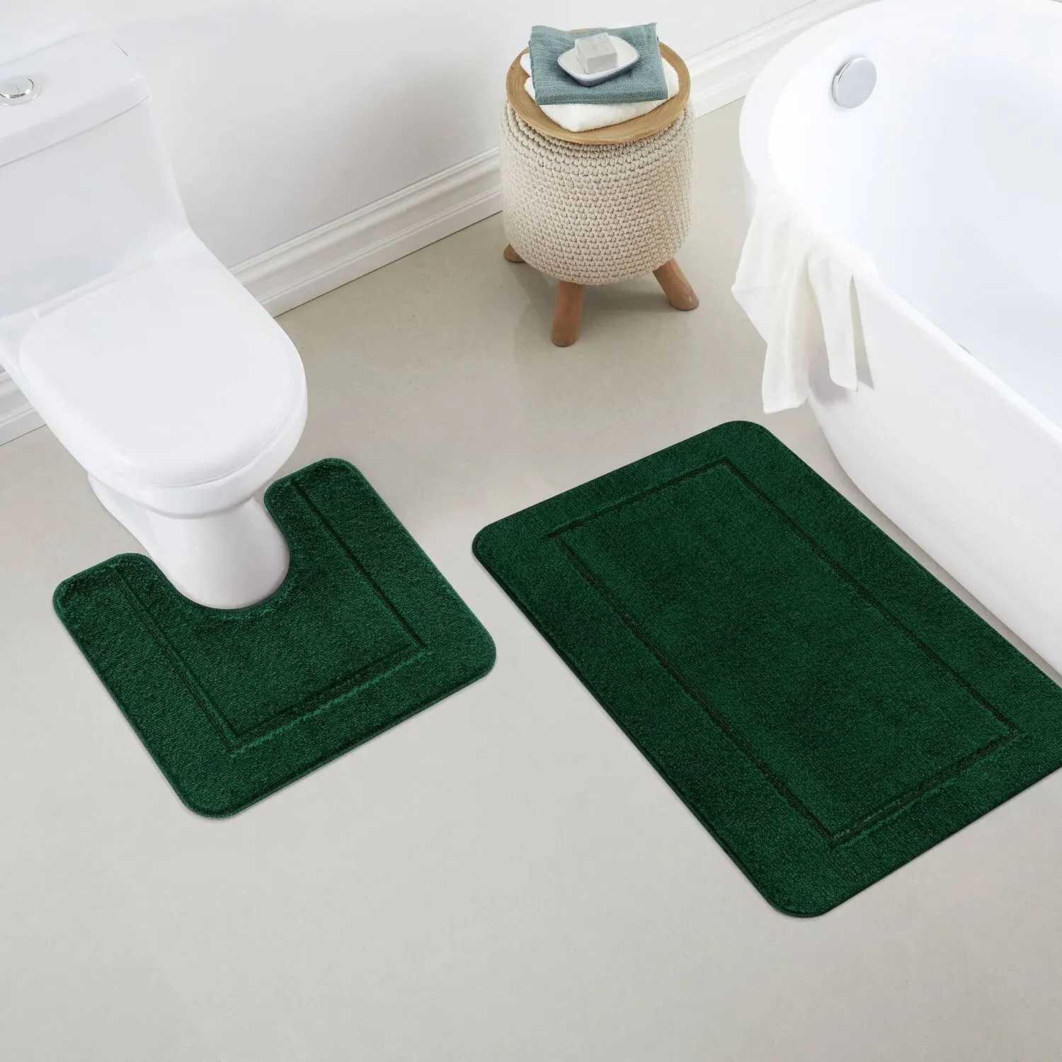 Chelsea 2 Piece Bath Mat Set - Emerald