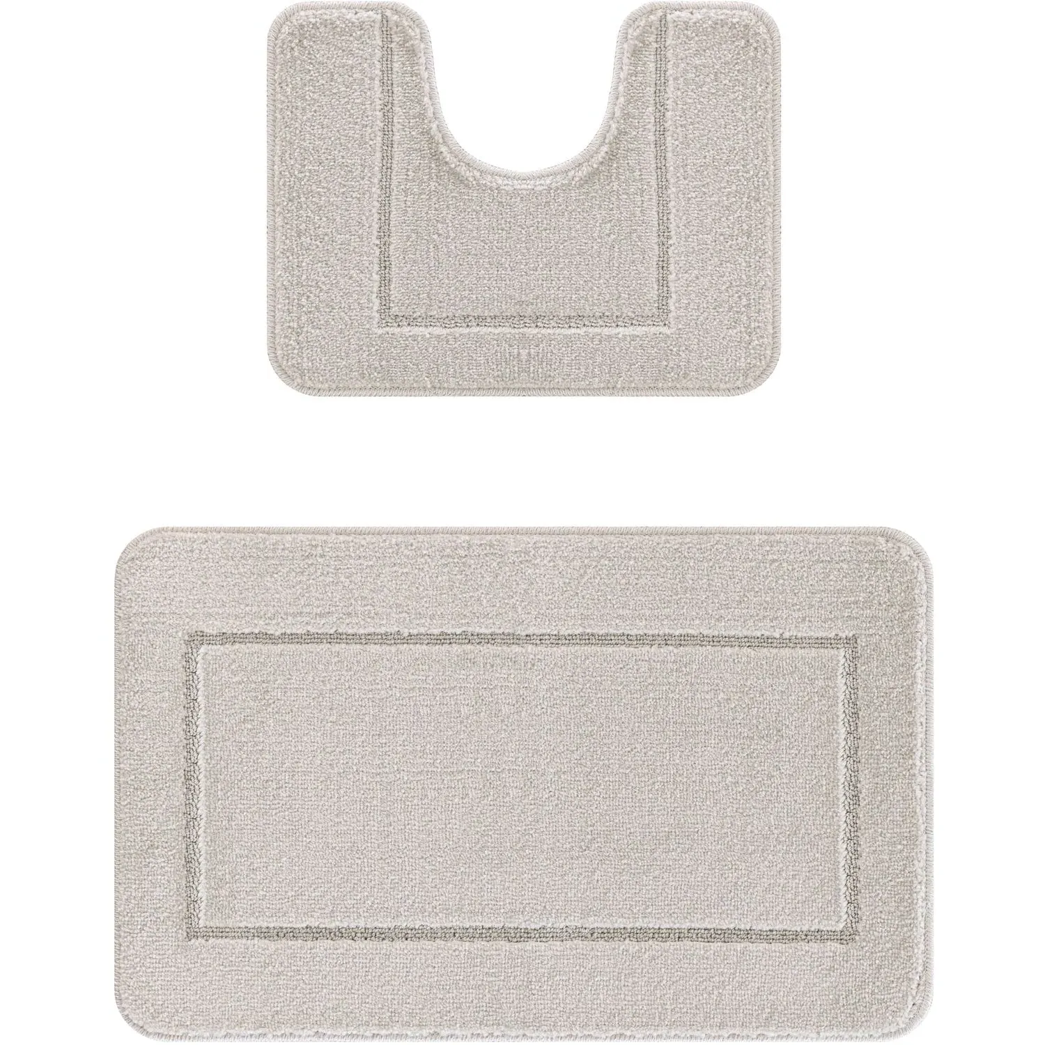 Chelsea 2 Piece Bath Mat Set - Silver