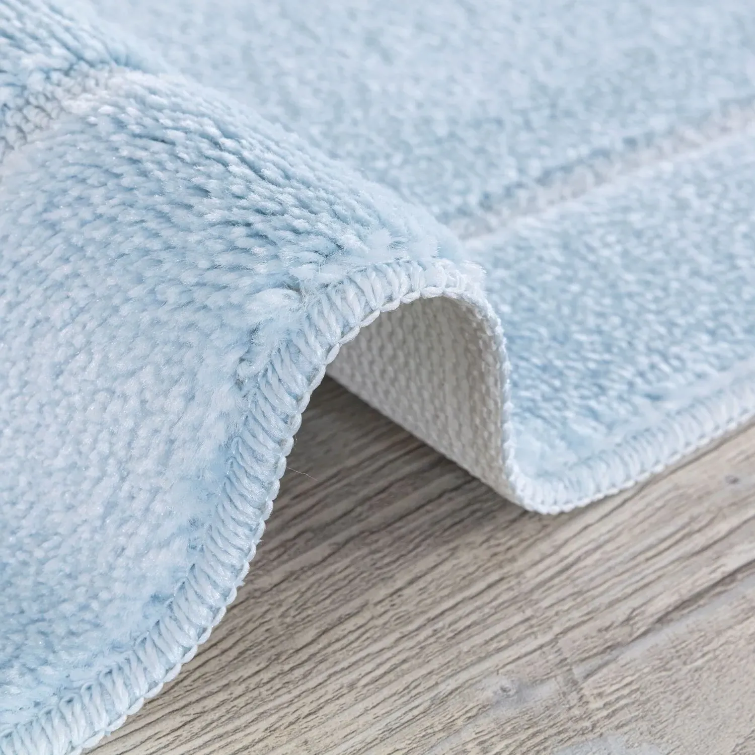 Chelsea 2 Piece Bath Mat Set - Sky Blue