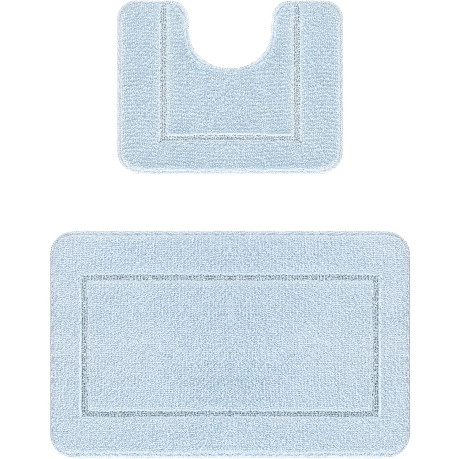 Chelsea 2 Piece Bath Mat Set - Sky Blue