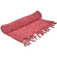 Chenille Tassel Throw - Burgundy