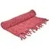 Chenille Tassel Throw - Burgundy