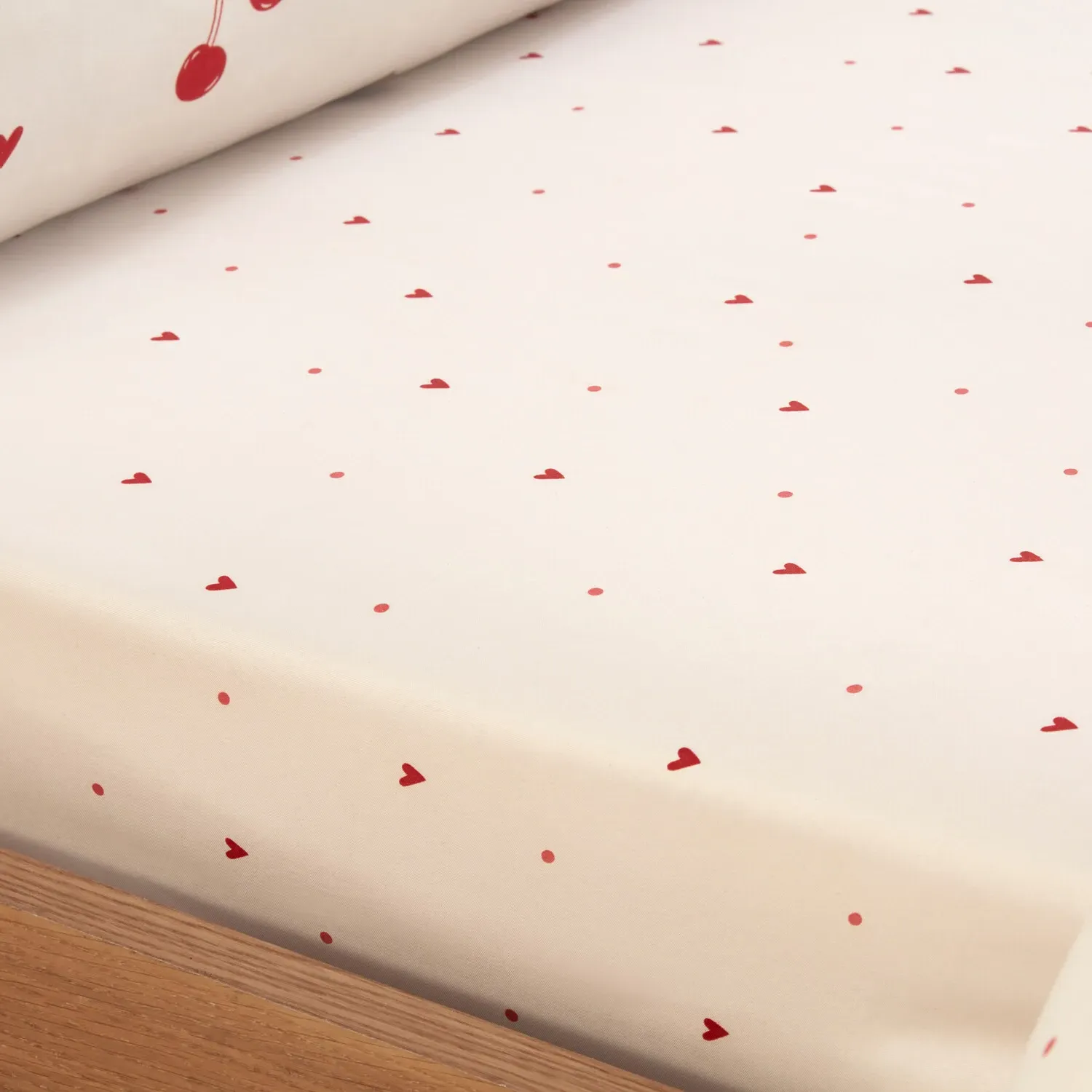 Cherries Single Bedding Set - Natural