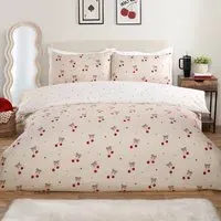 Cherries Single Bedding Set - Natural